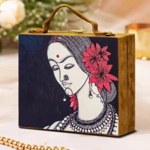 Dulhan Suede Evening Clutch