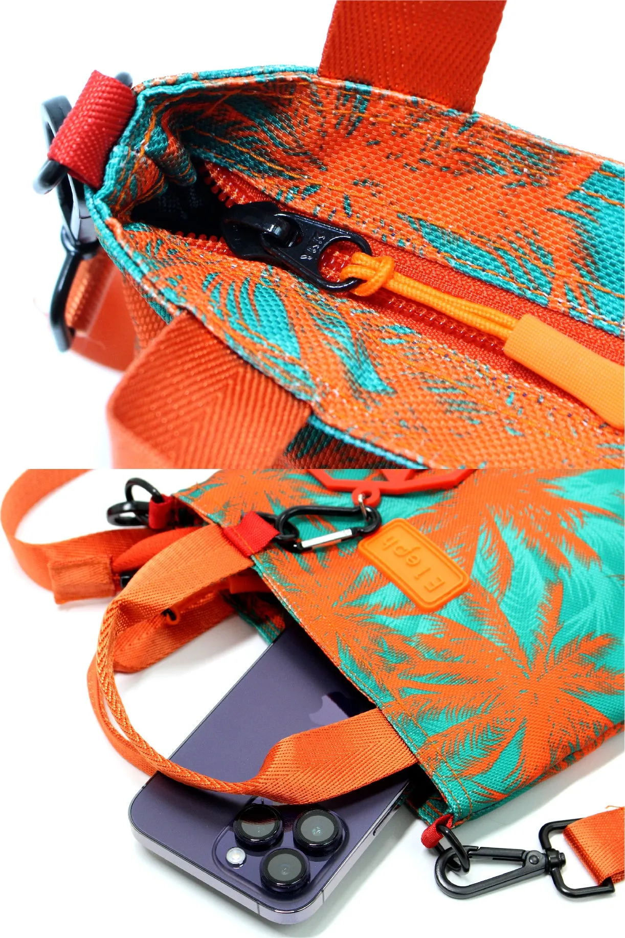 ELEPH NEILA CROSSBODY MAPRAOW - Turquoise/Orange