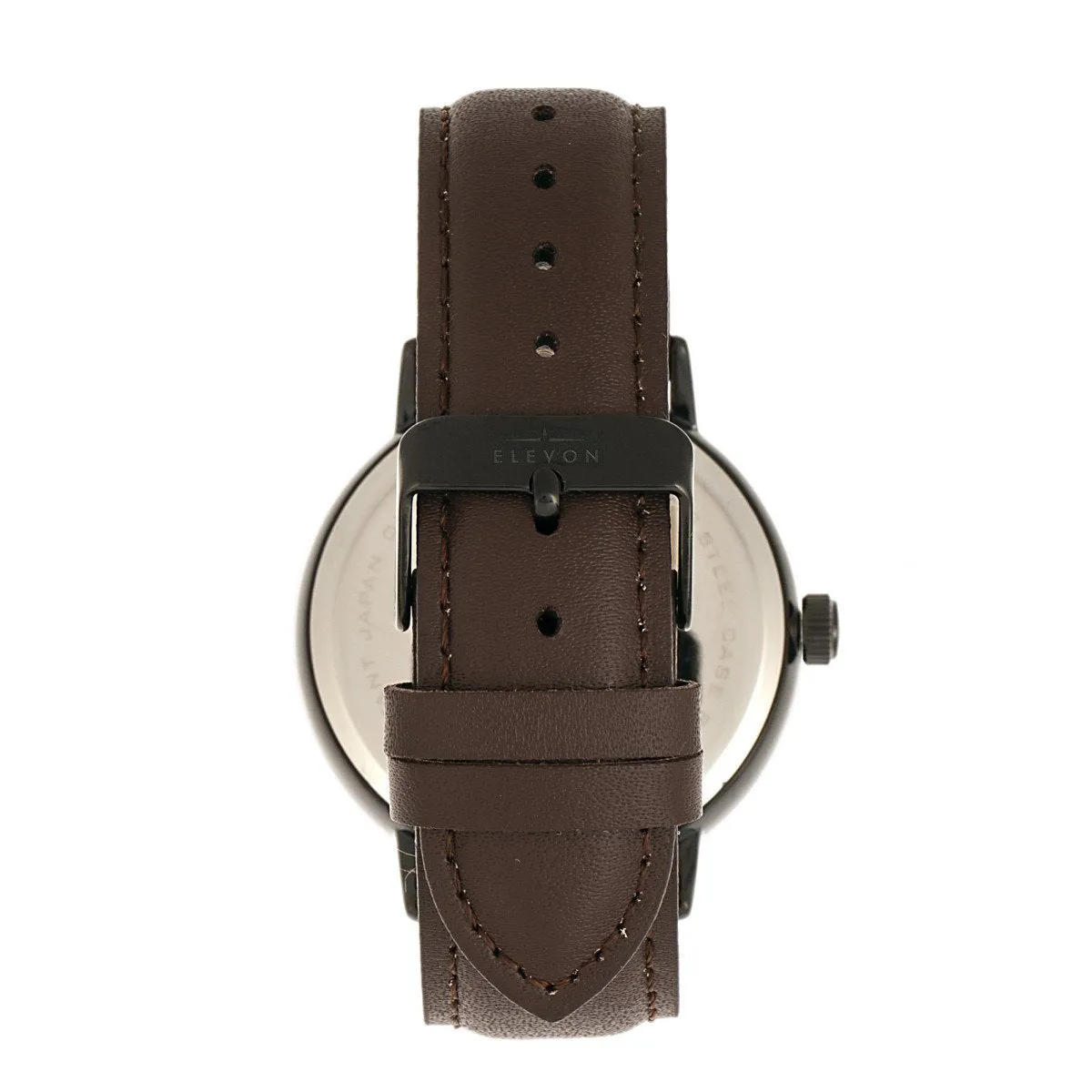 Elevon Vin Leather-Band Watch w/Date