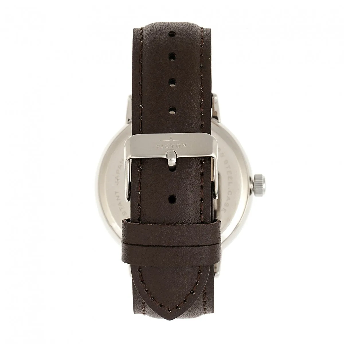 Elevon Vin Leather-Band Watch w/Date