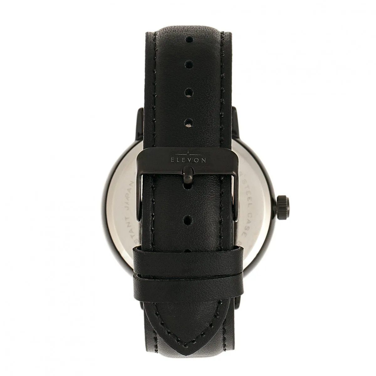 Elevon Vin Leather-Band Watch w/Date