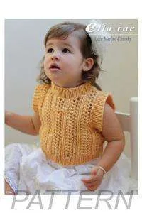 Ella Rae Lace Merino Chunky Lace Vest PATTERN ONLY