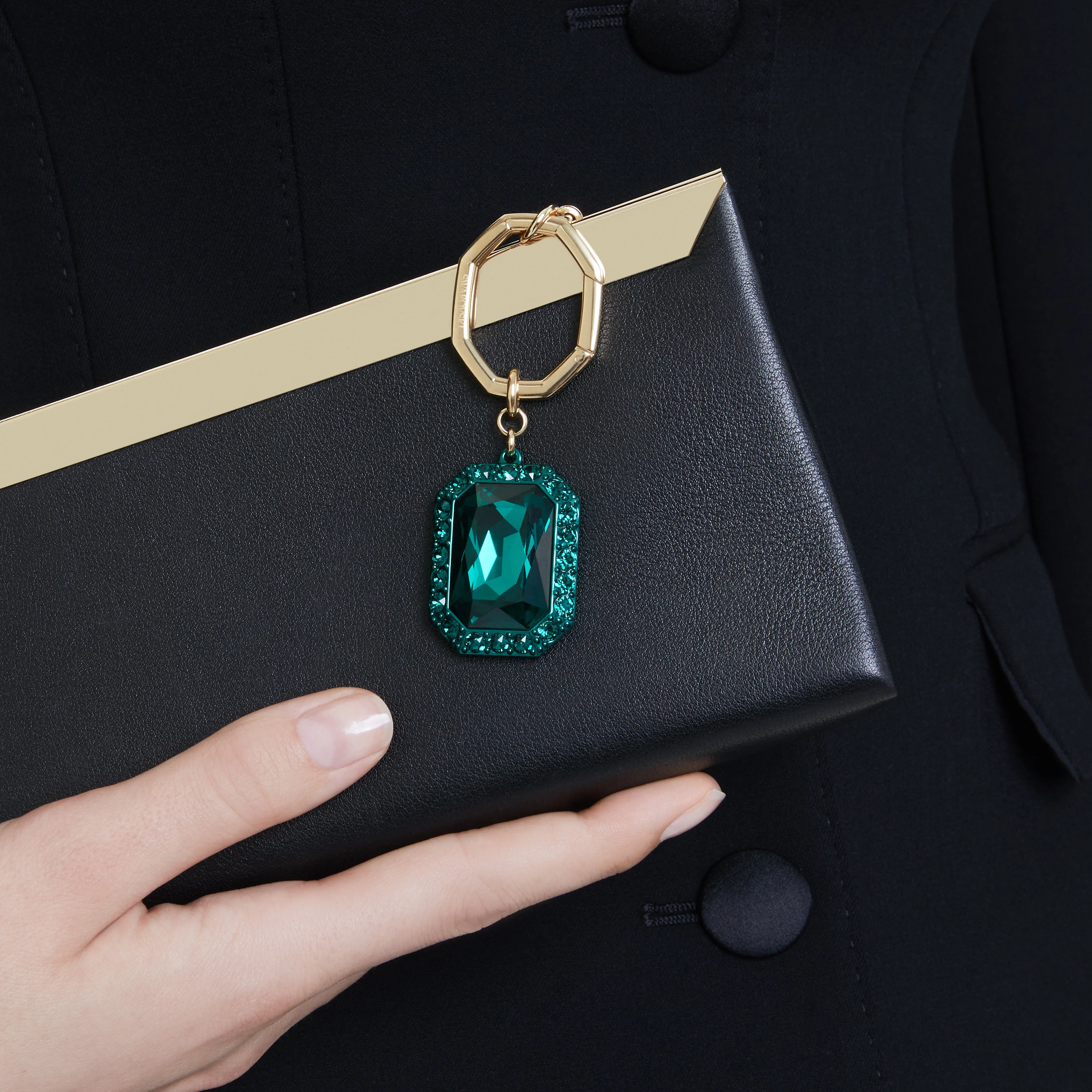 Emerald Key Ring by Swarovski