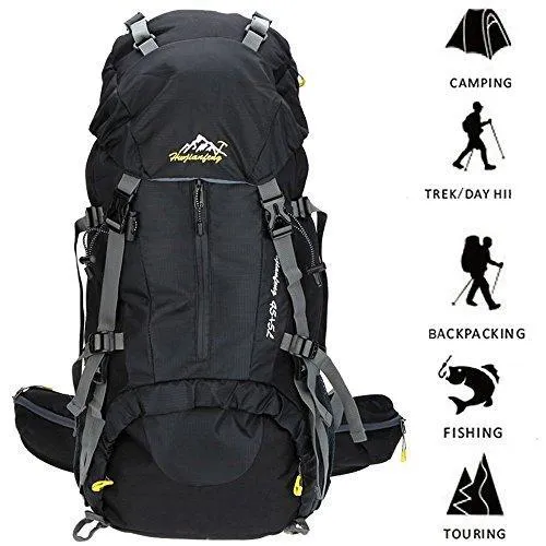 Esup Hiking Backpack, 50L Mountaineering Backpack with 45L 5L Rain Cover