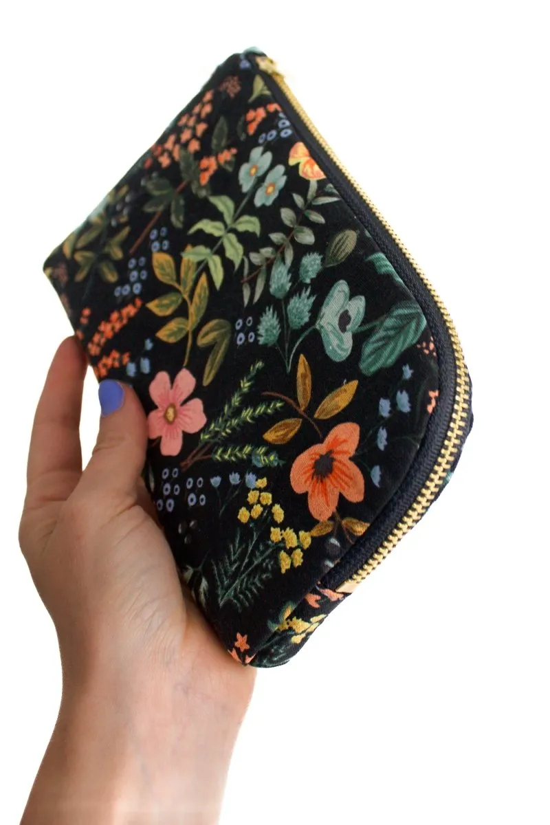 Evening Wildflower Canvas Everyday Plus Travel Pouch