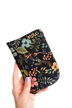 Evening Wildflower Canvas Everyday Travel Pouch