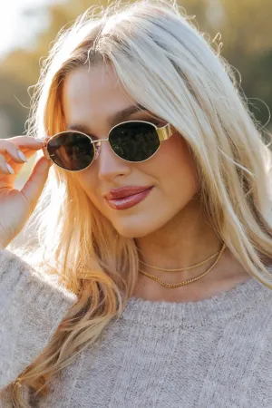 Everyday Chic Round Sunglasses - Gold