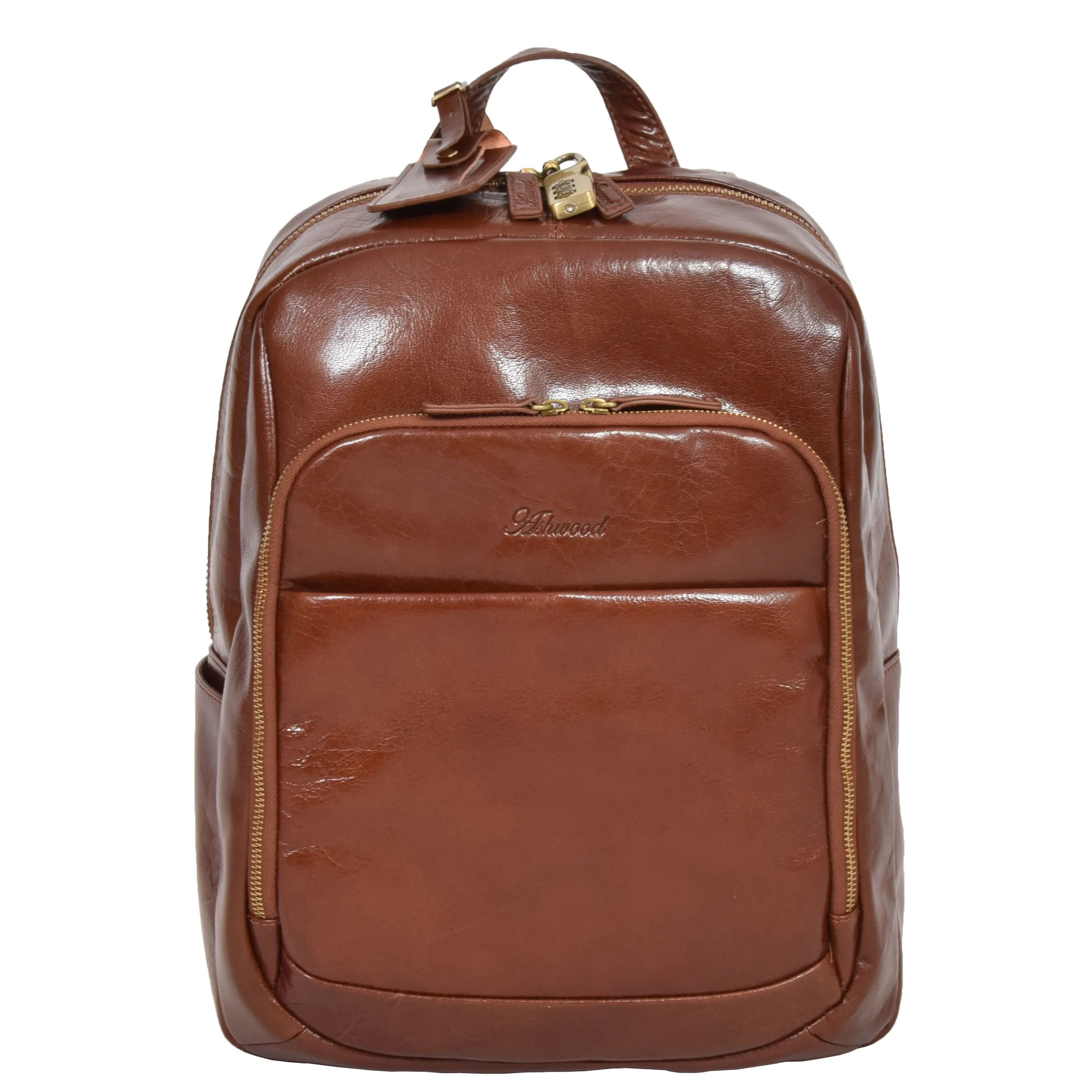 Exclusive Leather Organiser Rucksack Peru Chestnut Tan