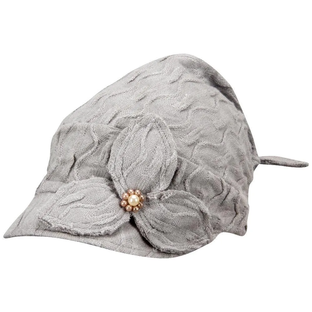 Fabseasons Light Grey Foldable Cotton Fancy Cap