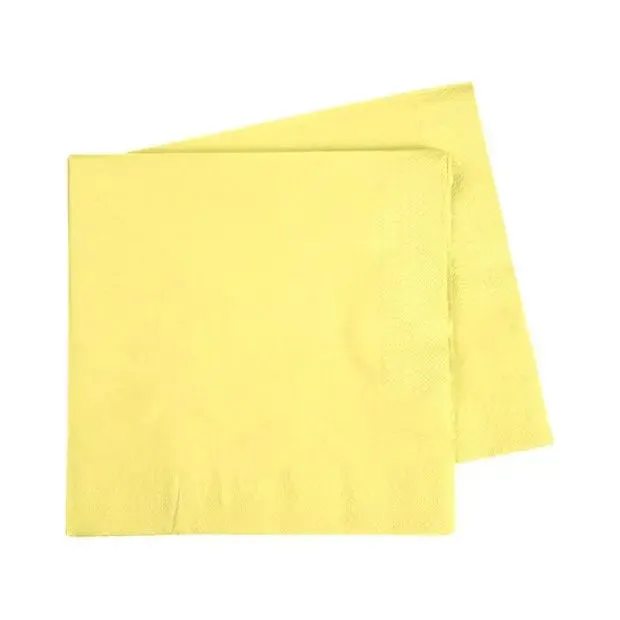 Five Star Pastel Yellow Napkins - Lunch 40 Pkt