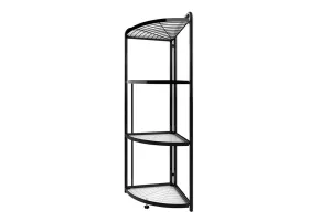 Foldable 4 Tier Steel Triangular Corner Shelving Unit