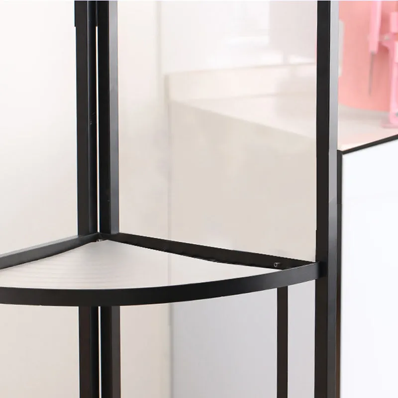 Foldable 4 Tier Steel Triangular Corner Shelving Unit