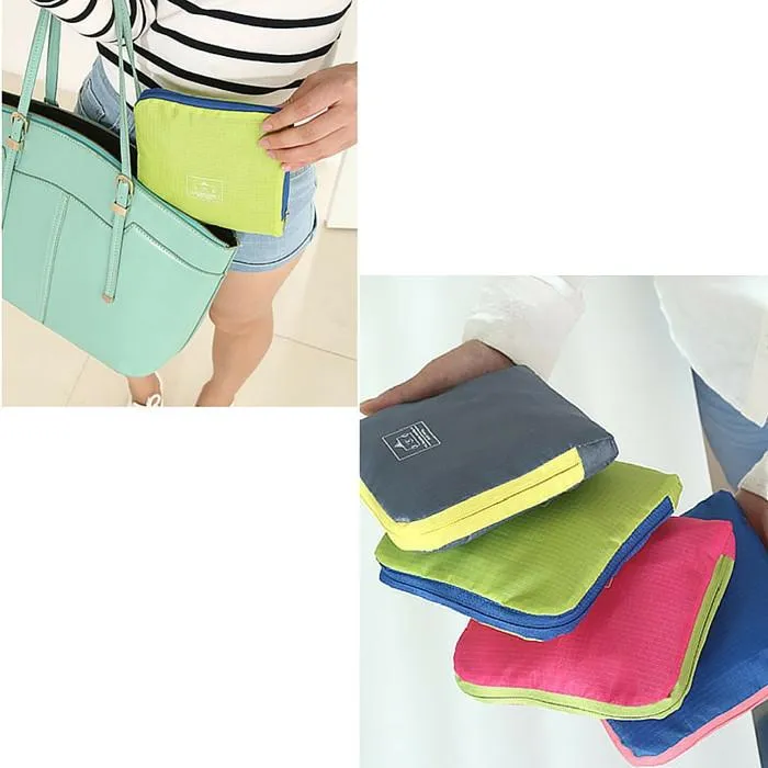 Foldable Carry Tote Bag with Zipper Closure