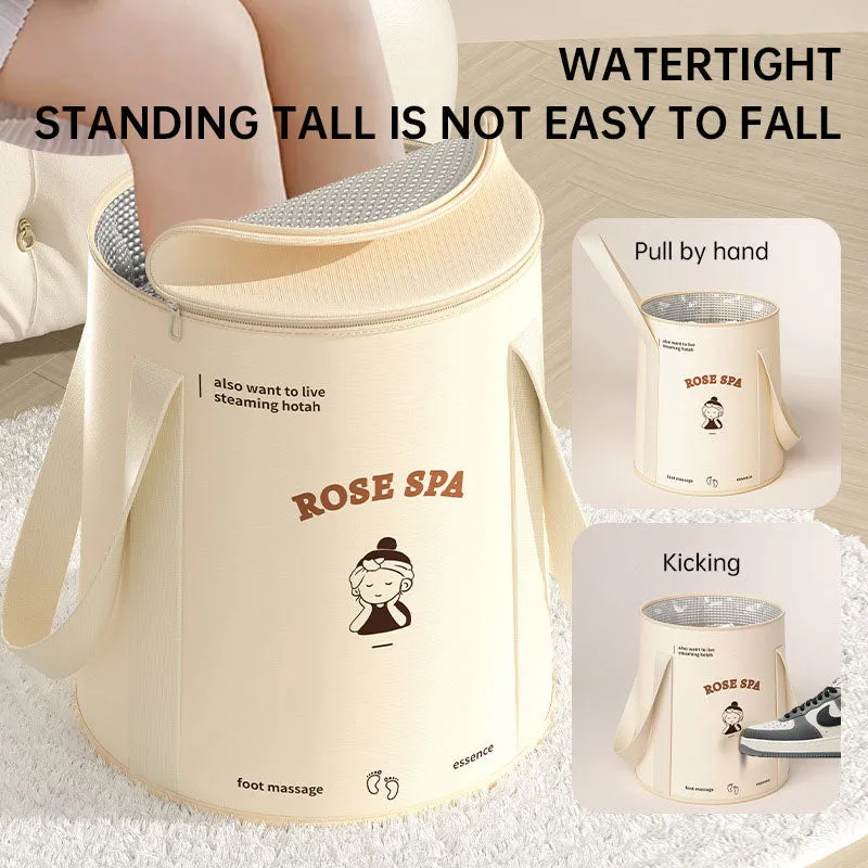 Foldable Foot Bath Basin - Portable Deep Foot Soaking Bucket