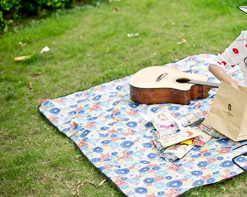 Foldable Outdoor Picnic Blanket - Blue