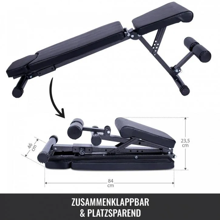 Foldable Weight Bench - Black