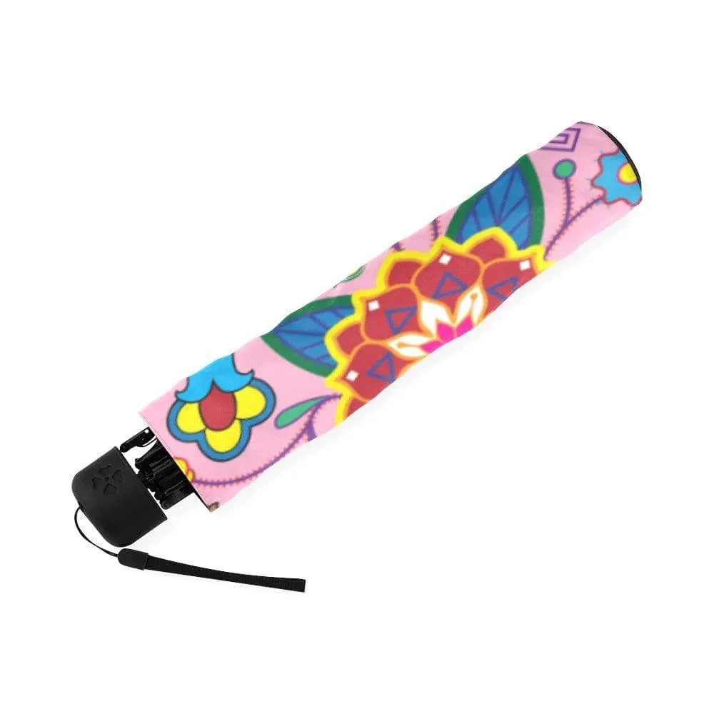 Geometric Floral Winter-Sunset Foldable Umbrella