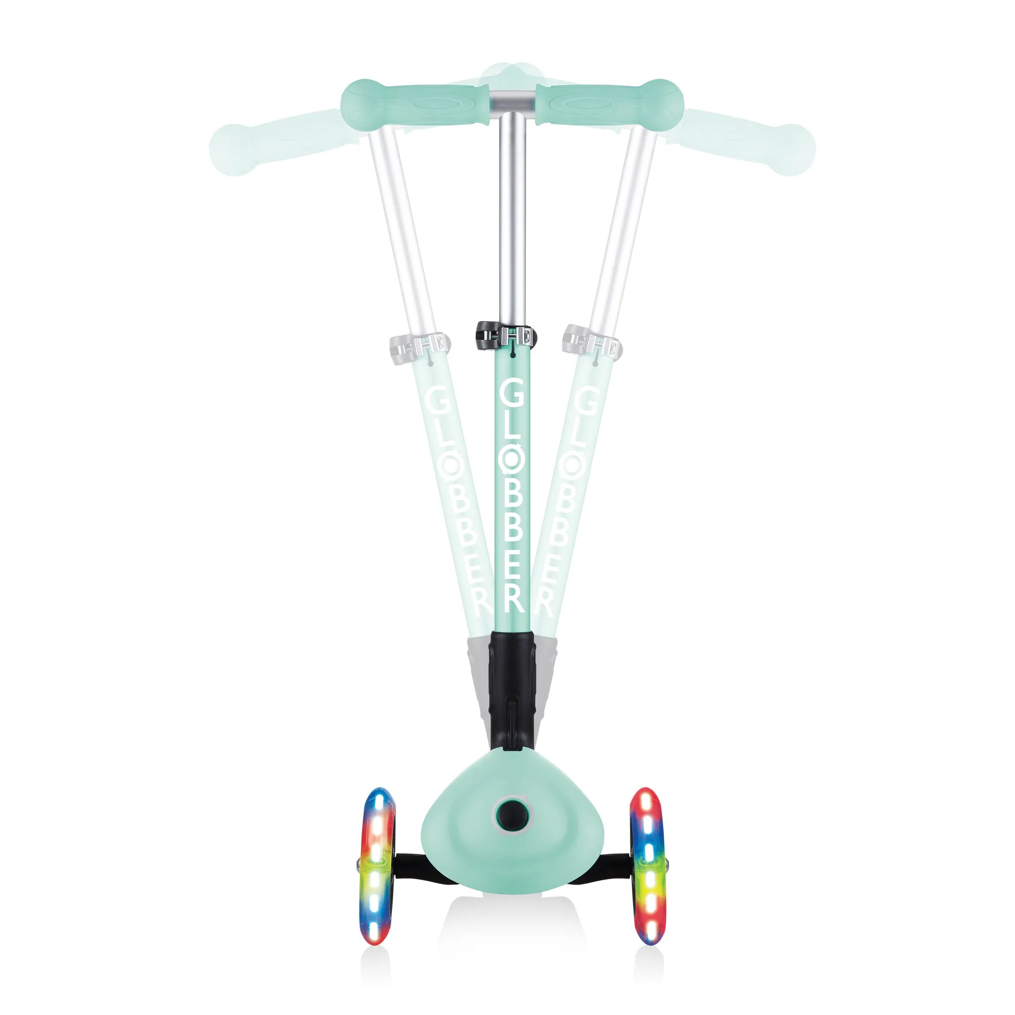 Globber Junior Foldable Fantasy Lights Scooter - Mint / Tribal (2y - 6y)