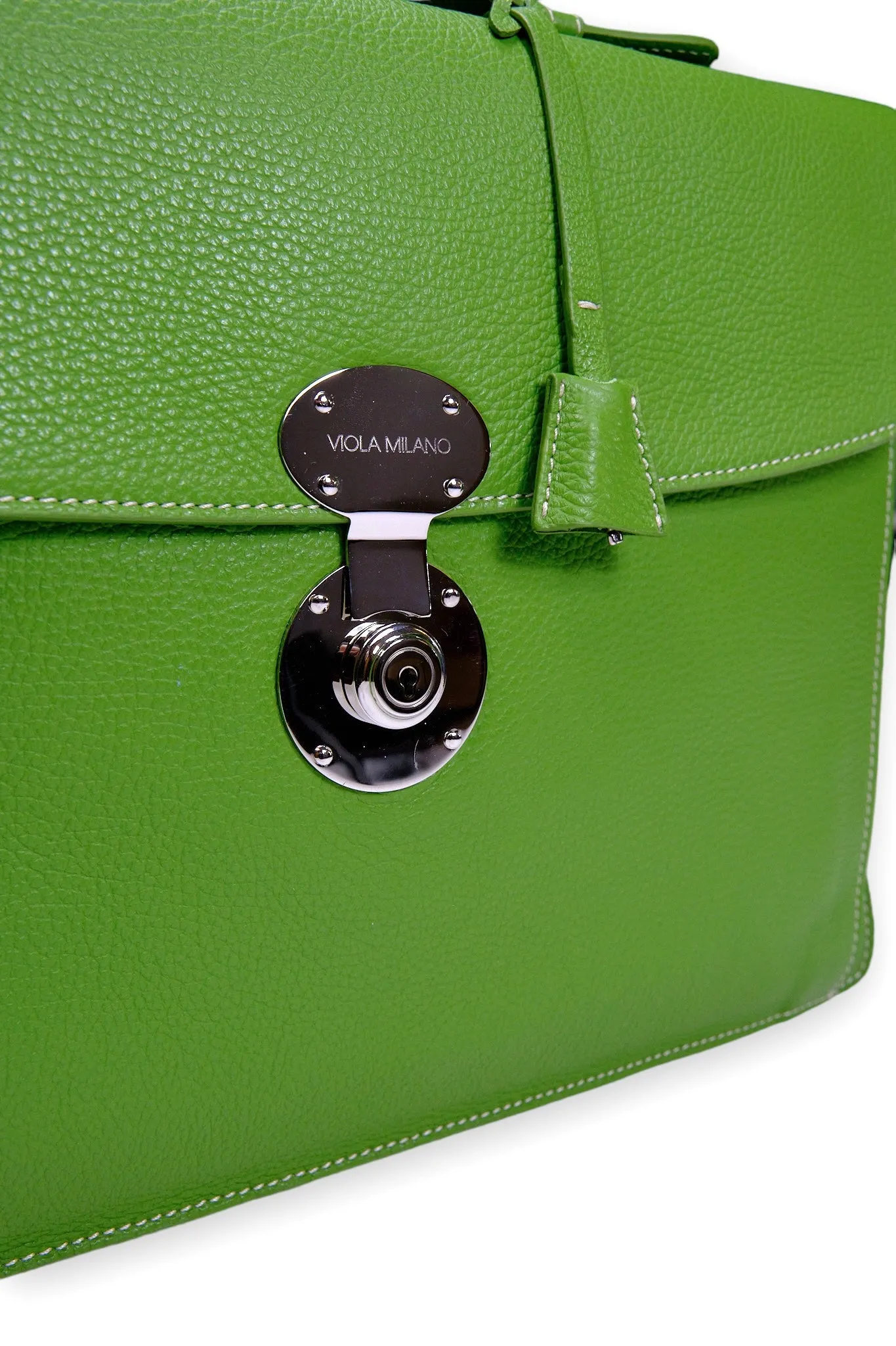 Green Grained Light Briefcase