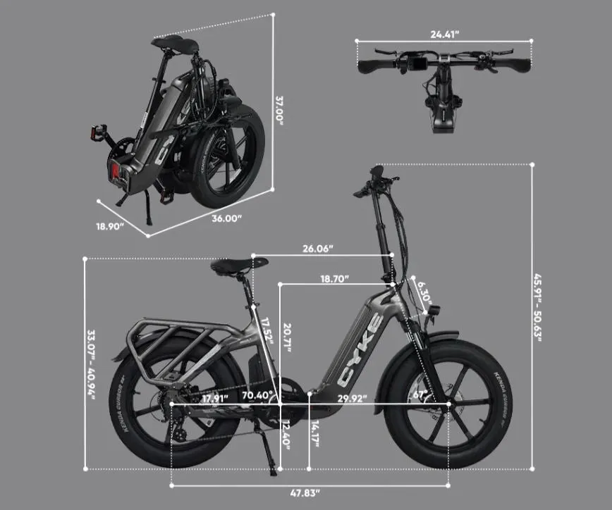 Grizzly 750w 48v 7Sp Foldable E-Bike by Cyke