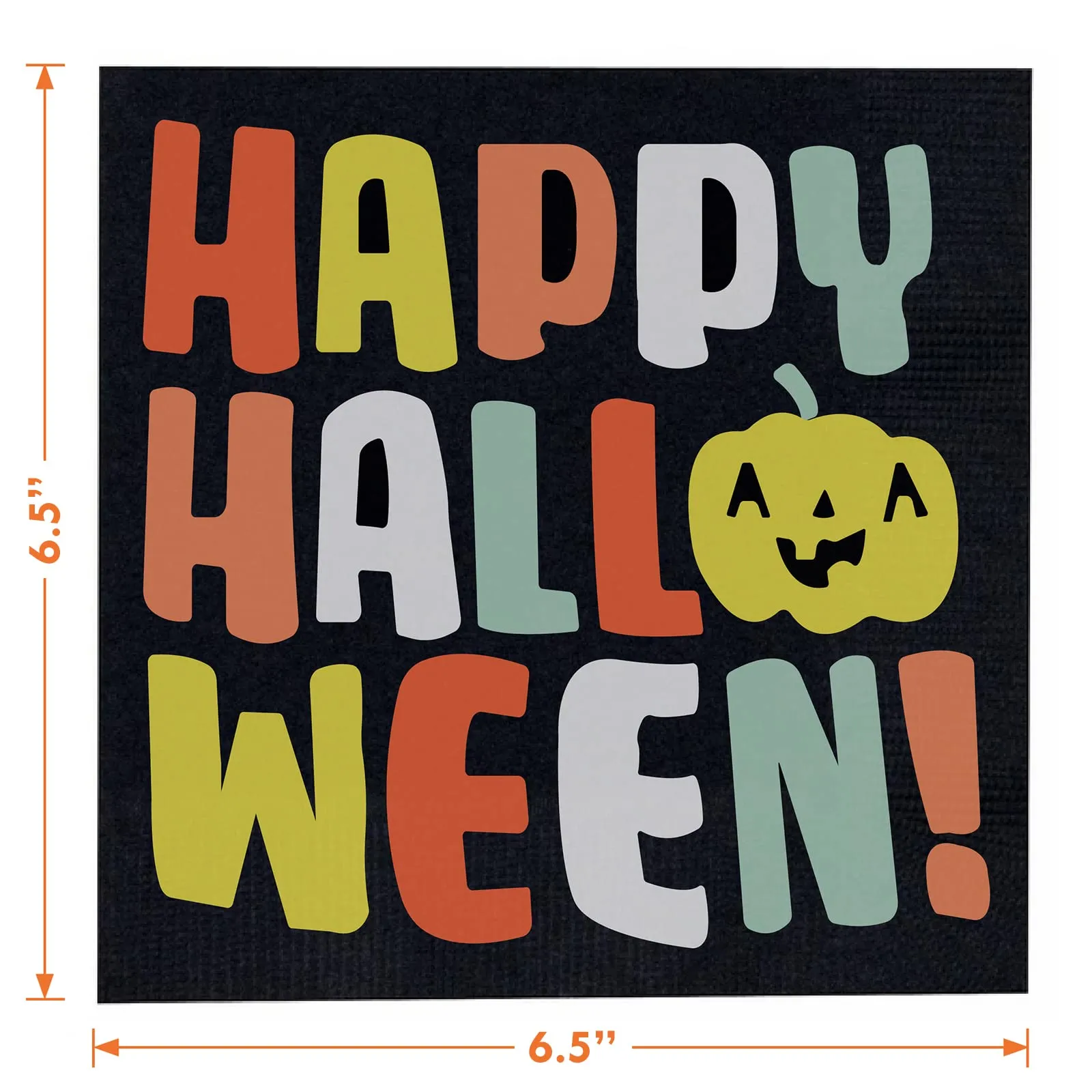 Halloween Party Supplies Pastel Pumpkin Paper Dinner and Lunch Napkins (Serves 16)