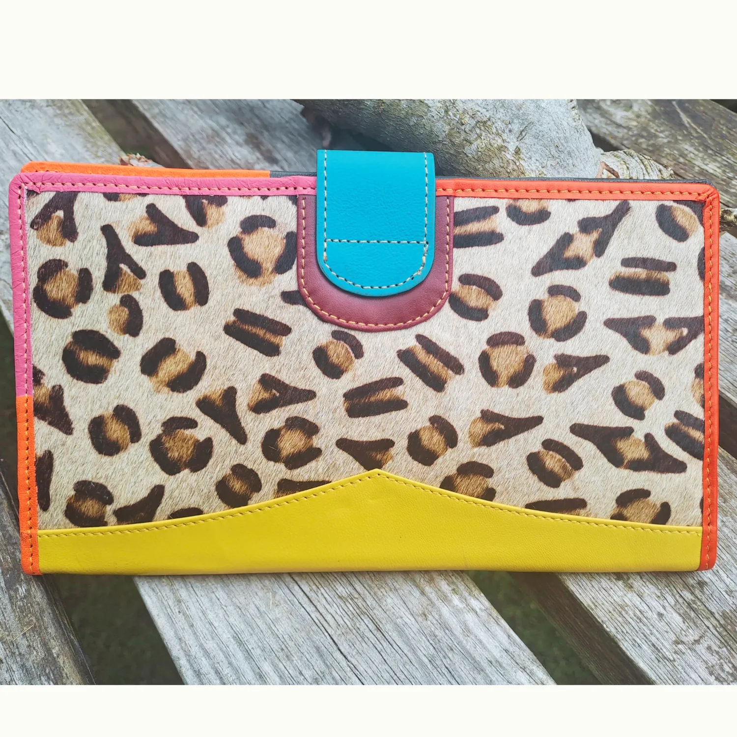 Handmade Boho Hair on Hide Large Clutch|Clutch Boho Mawr wedi wneud â llaw