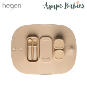 Hegen Mealtime Starter Kit with Foldable Placemat Taupe