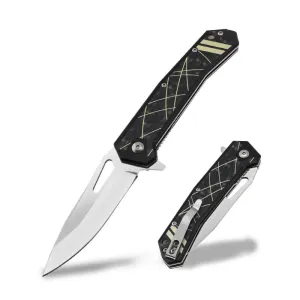 Hot Sale stainless steel blade aluminum handle camping pocket foldable rescue Knife Custom