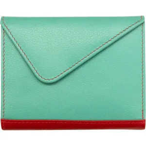 ili New York Mini Snap Tri-fold Wallet Citrus Leather