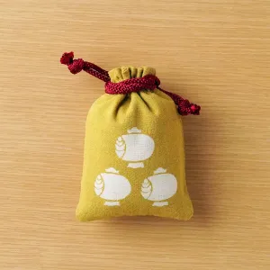 Katazome Small Talisman Bag - Mallet of Luck -,  Drawstring Pouch,  Japanese traditional craft bag