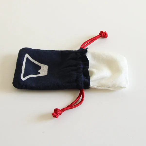 Katazome Small Talisman Bag - Mt.Fuji -,  Drawstring Pouch,  Japanese traditional craft bag