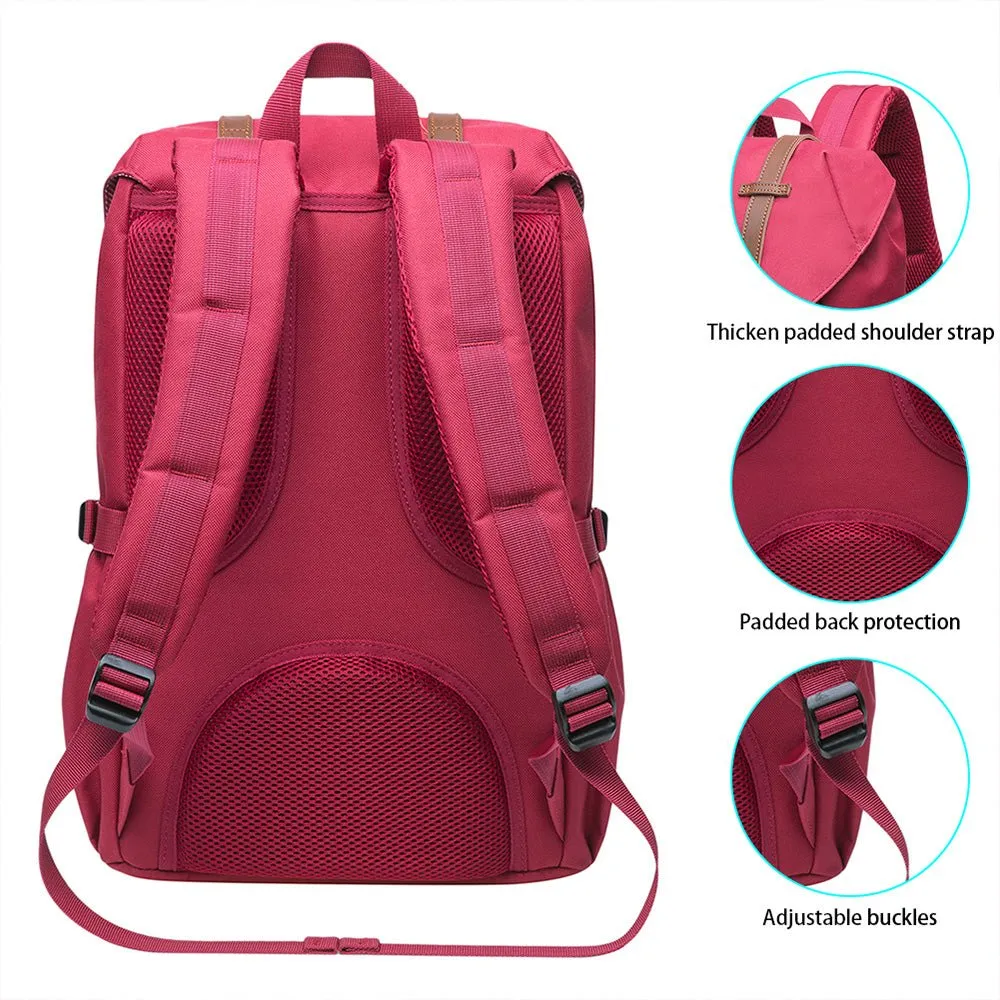 KAUKKO Backpack for city trips, EP5-7 ( Red / 16.1L )