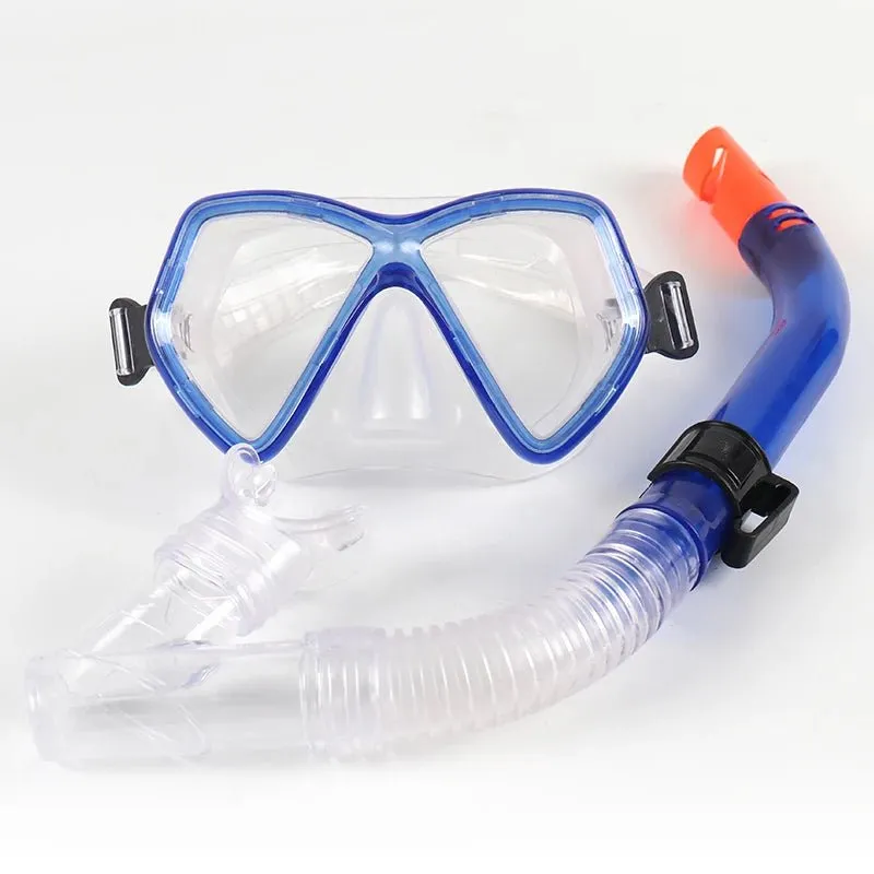 kids diving equipment scuba Diving Mask ank snorkel Tube Shockproof Anti-fog Swimming Goggles Underwater Snorkeling mask