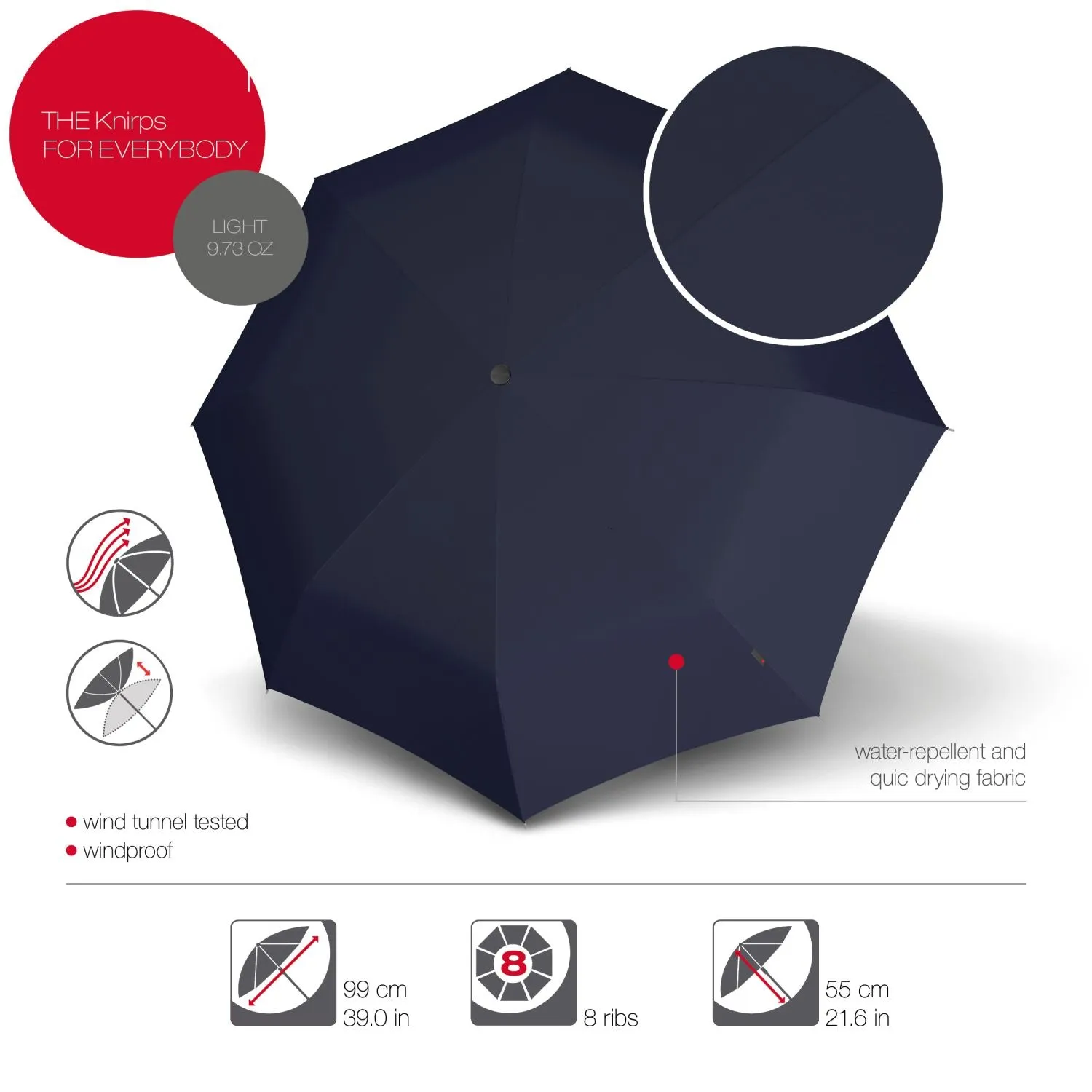 Knirps A.050 Medium Manual Umbrella