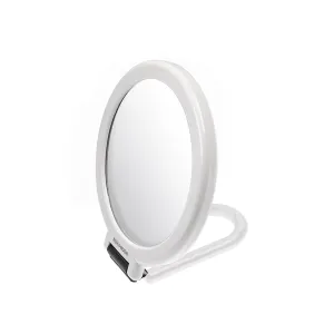 KOH-I-NOOR Double-Sided Mirror with Folding Handle x3 Magnification WHITE