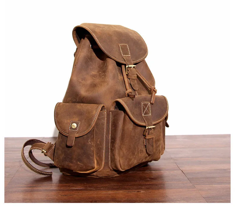 Leather Hiking Backpack