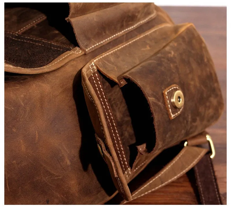 Leather Hiking Backpack