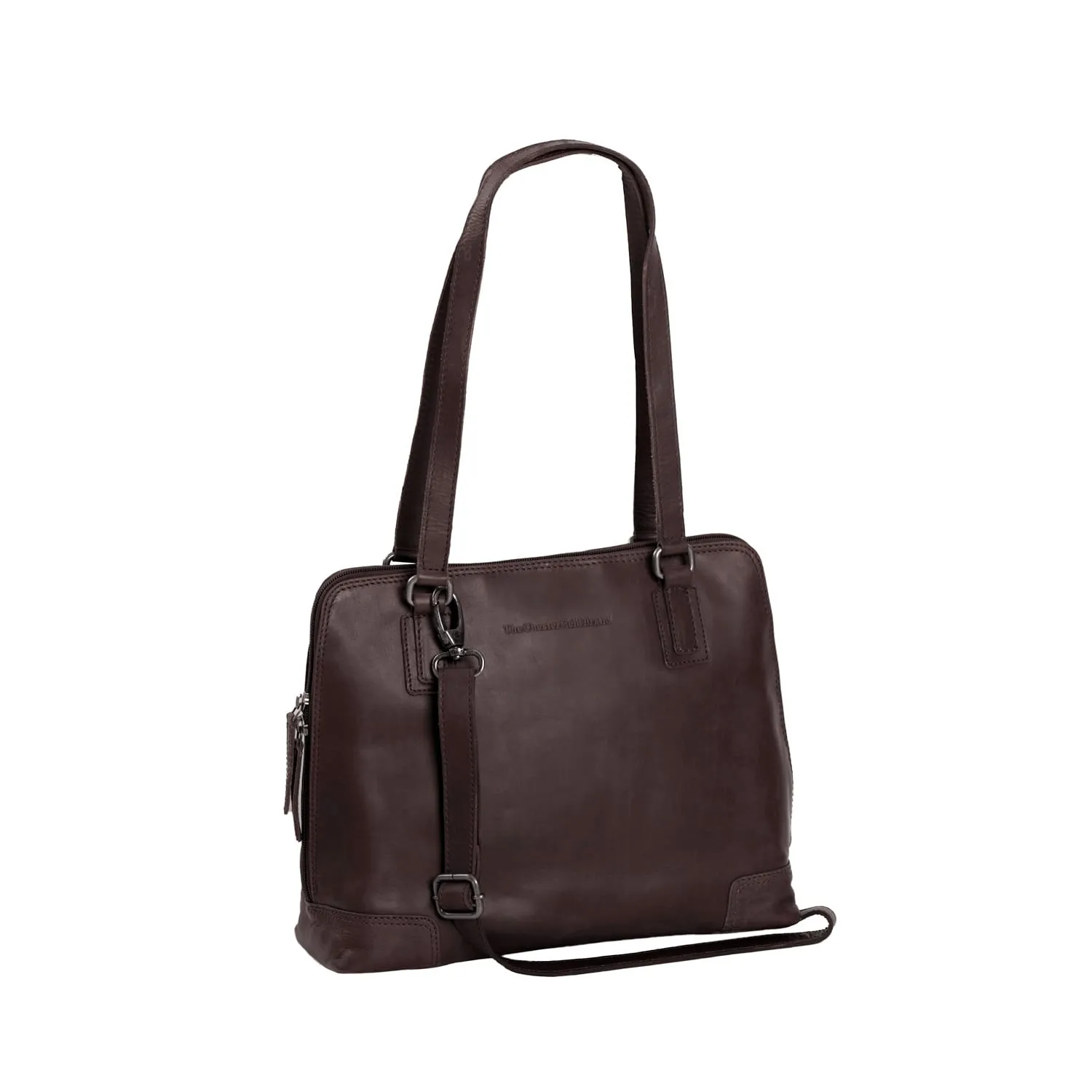 Leather Shoulder Bag Brown Manon