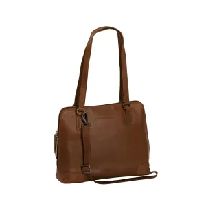 Leather Shoulder Bag Cognac Manon