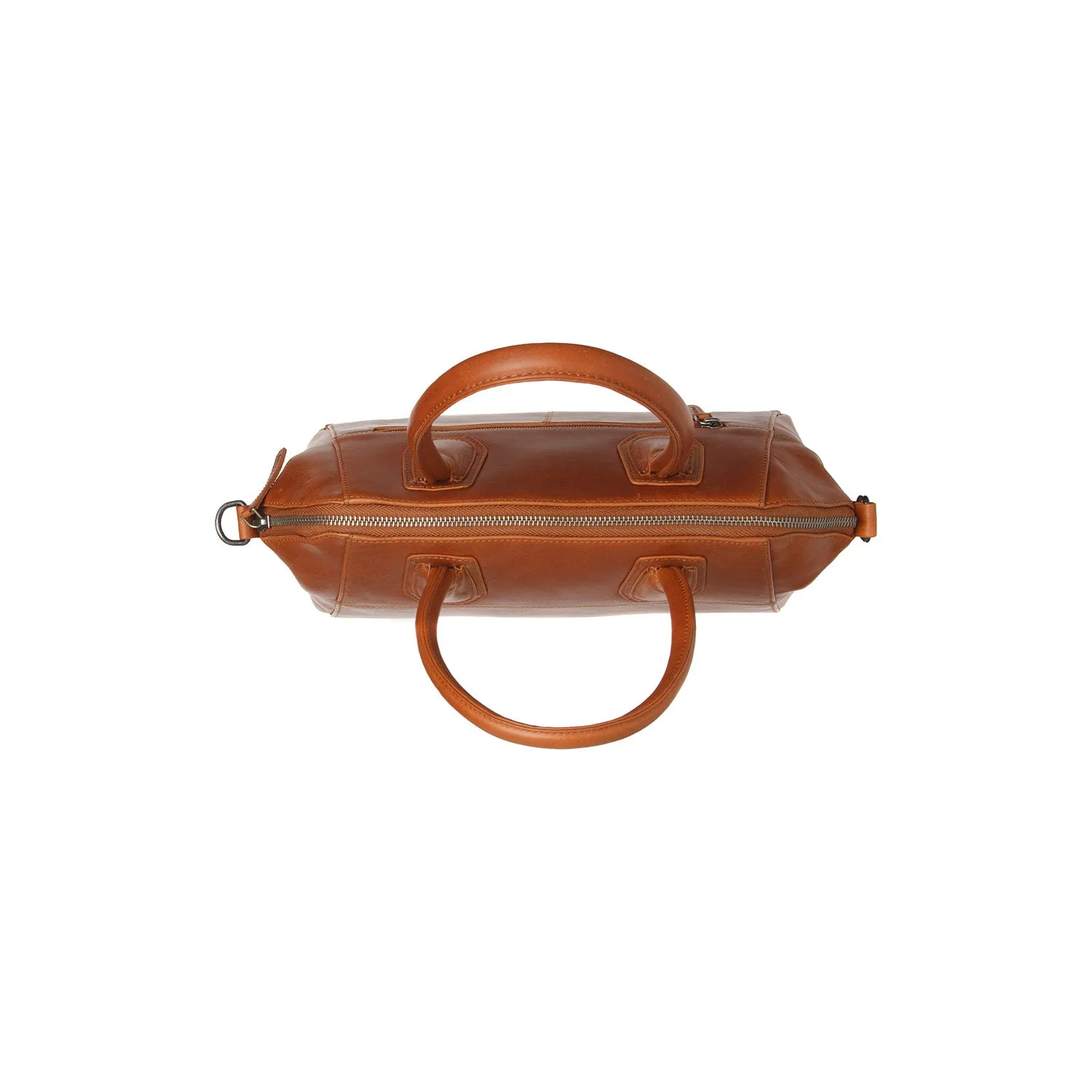 Leather Shoulder Bag Cognac Marsala