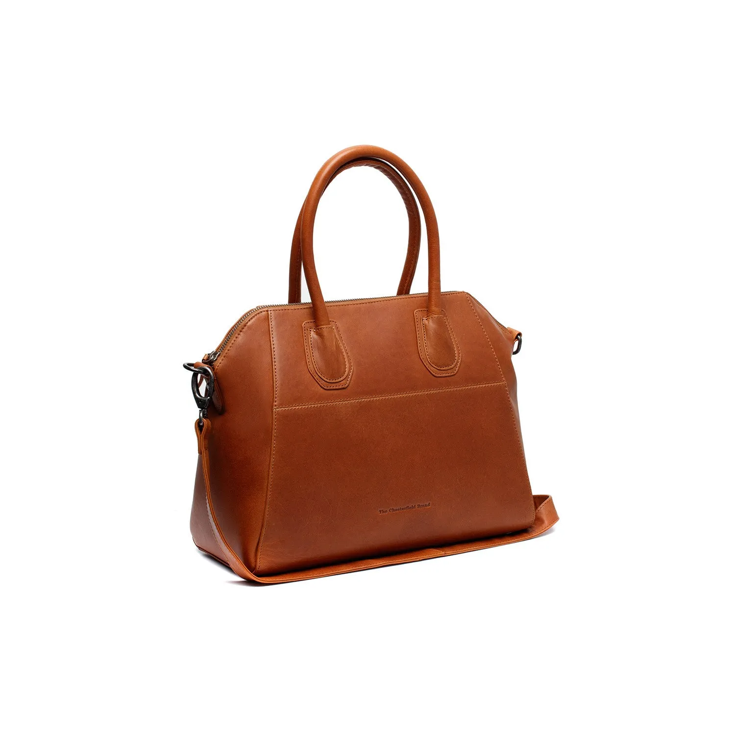 Leather Shoulder Bag Cognac Marsala