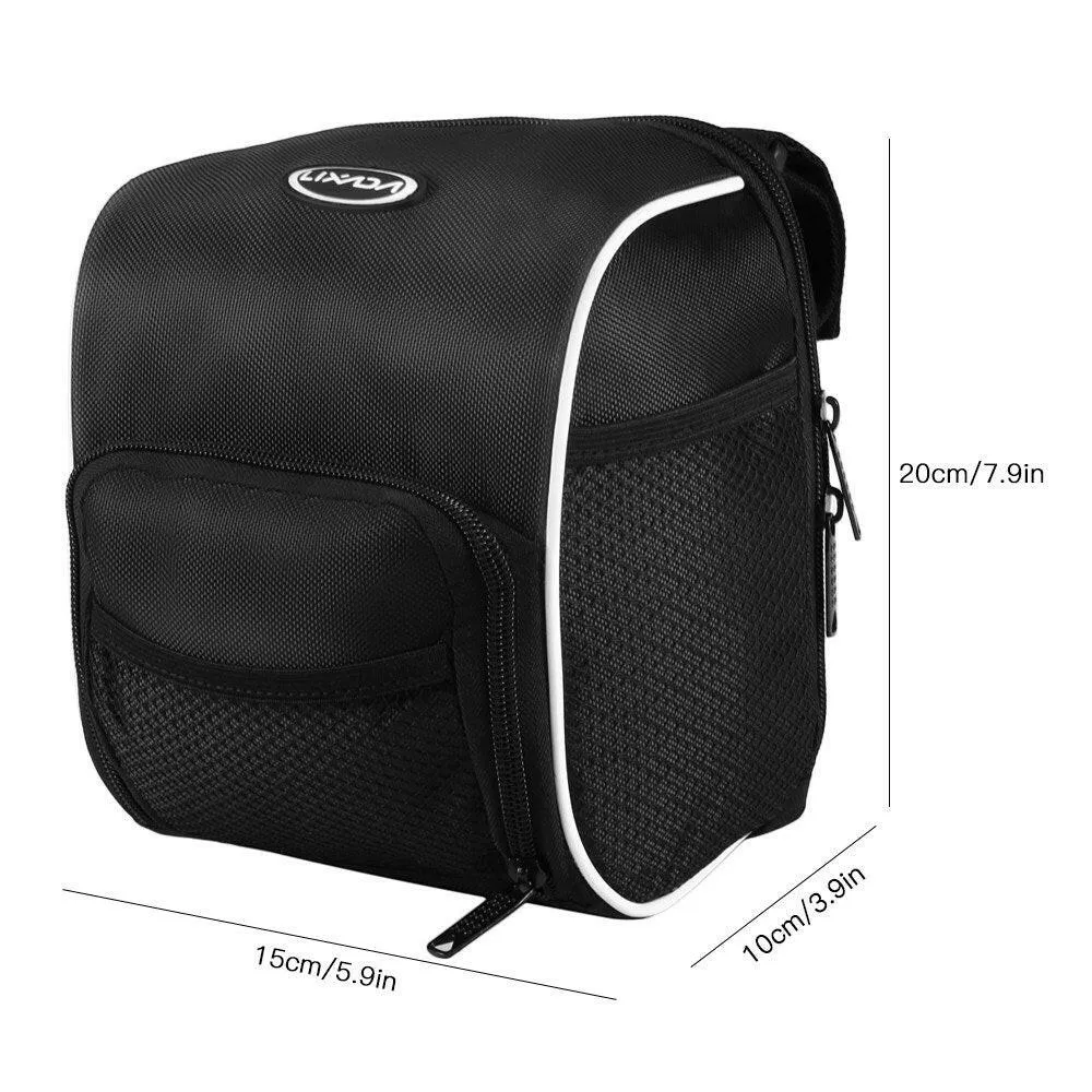 Lixada Bicycle Handlebar Bag Cycling Bike Front Bag Basket with Rain Cover