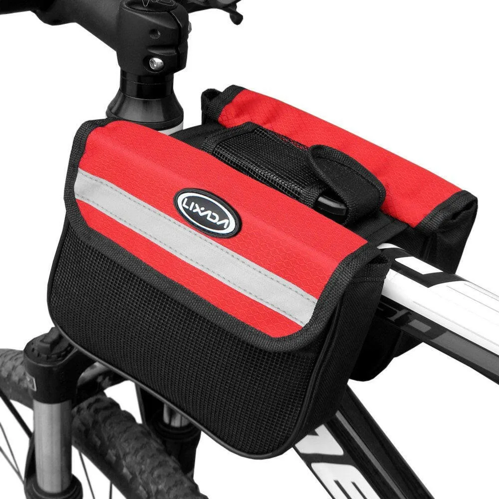 Lixada Cycling Bike Top Tube Bag Mountain Bicycle Front Frame Double Pannier Bag Pack