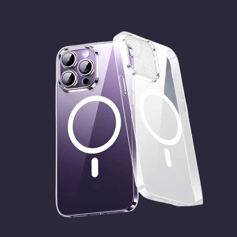 Lucent Magnetic Clear Hard Case for iPhone - Slim, Durable & MagSafe Compatible