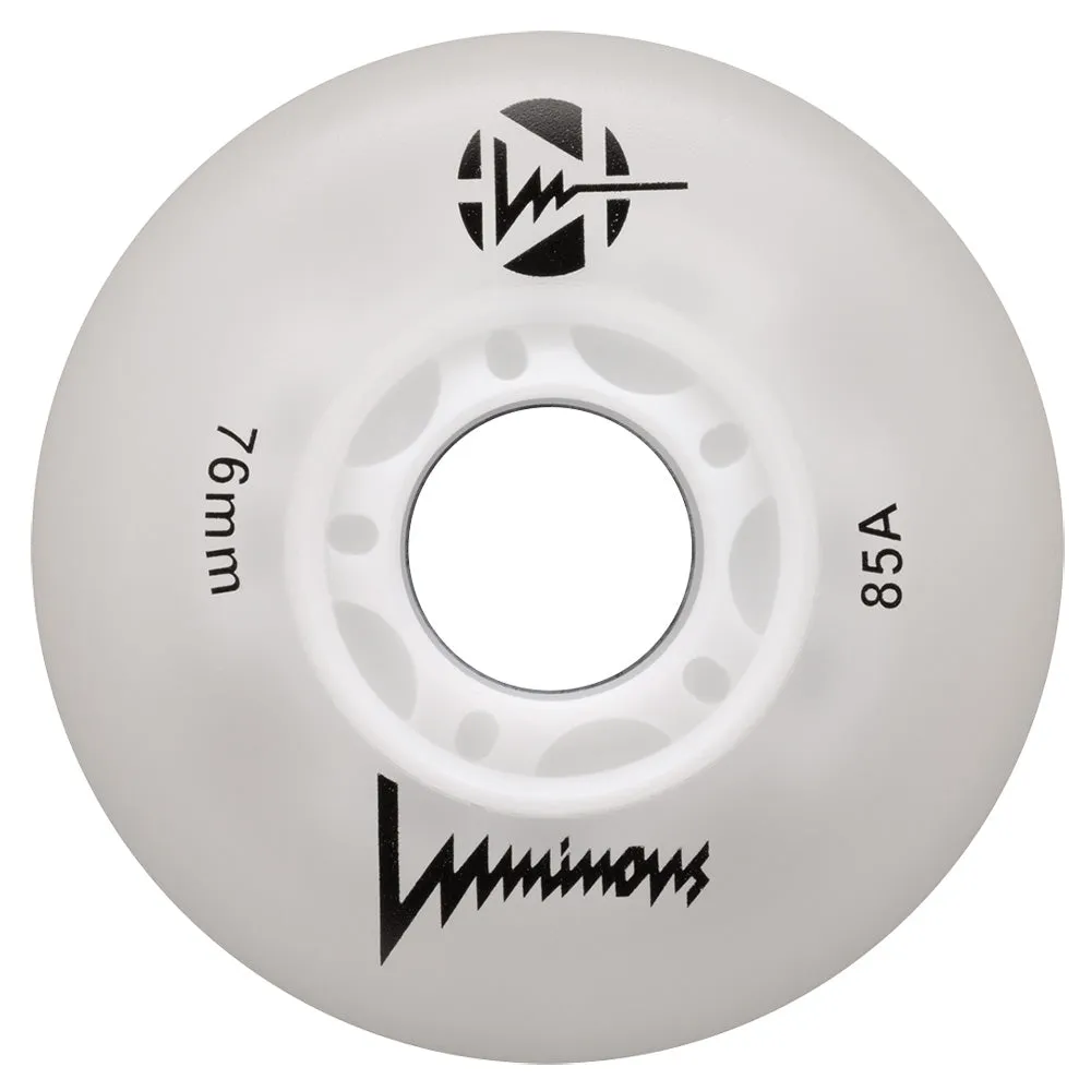 Luminous 76mm Light Up Inline Skate Wheels - 4 pack