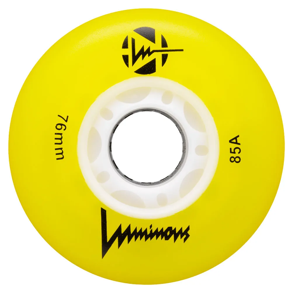 Luminous 76mm Light Up Inline Skate Wheels - 4 pack