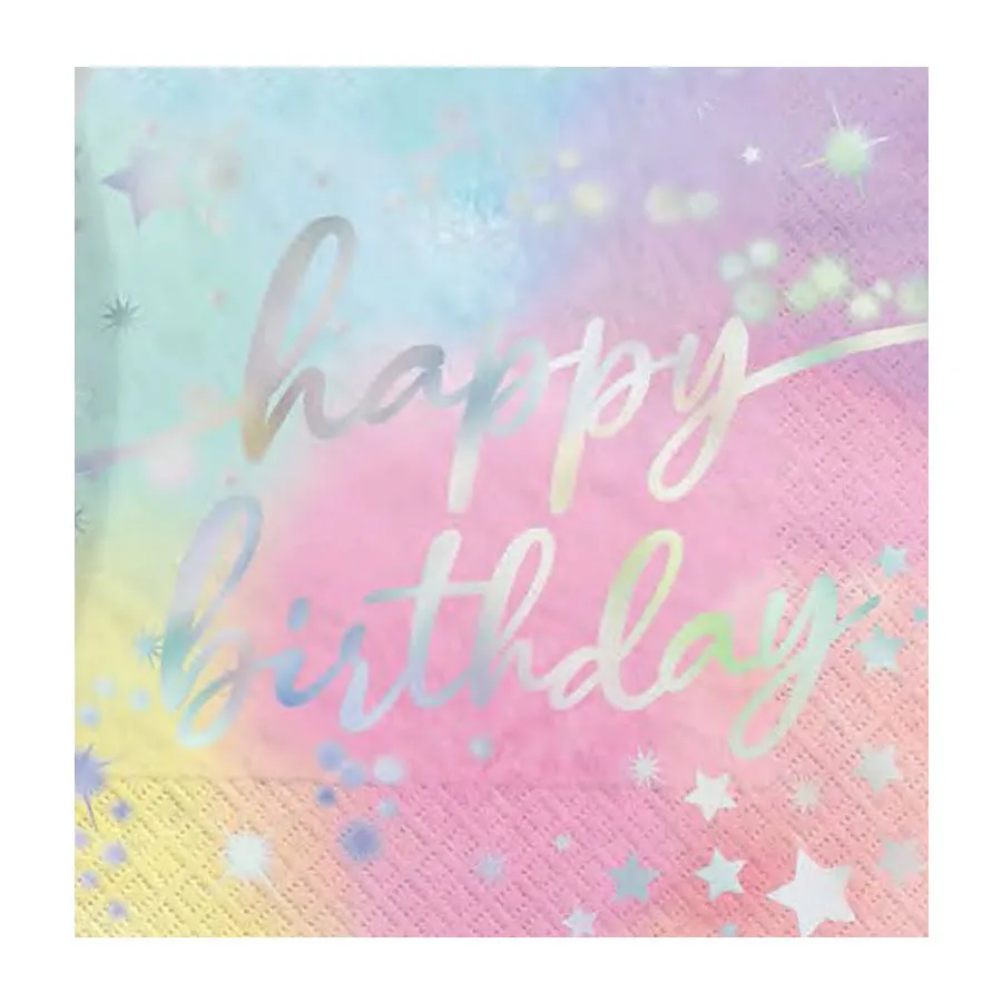 Luminous Birthday Lunch Napkins | 16ct