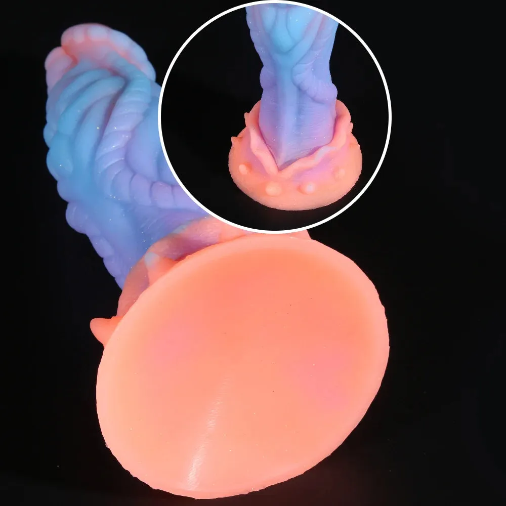 Luminous Dragon Dildo Butt Plug - Huge Monster Dildos Colourful Glowing Anal Sex Toy