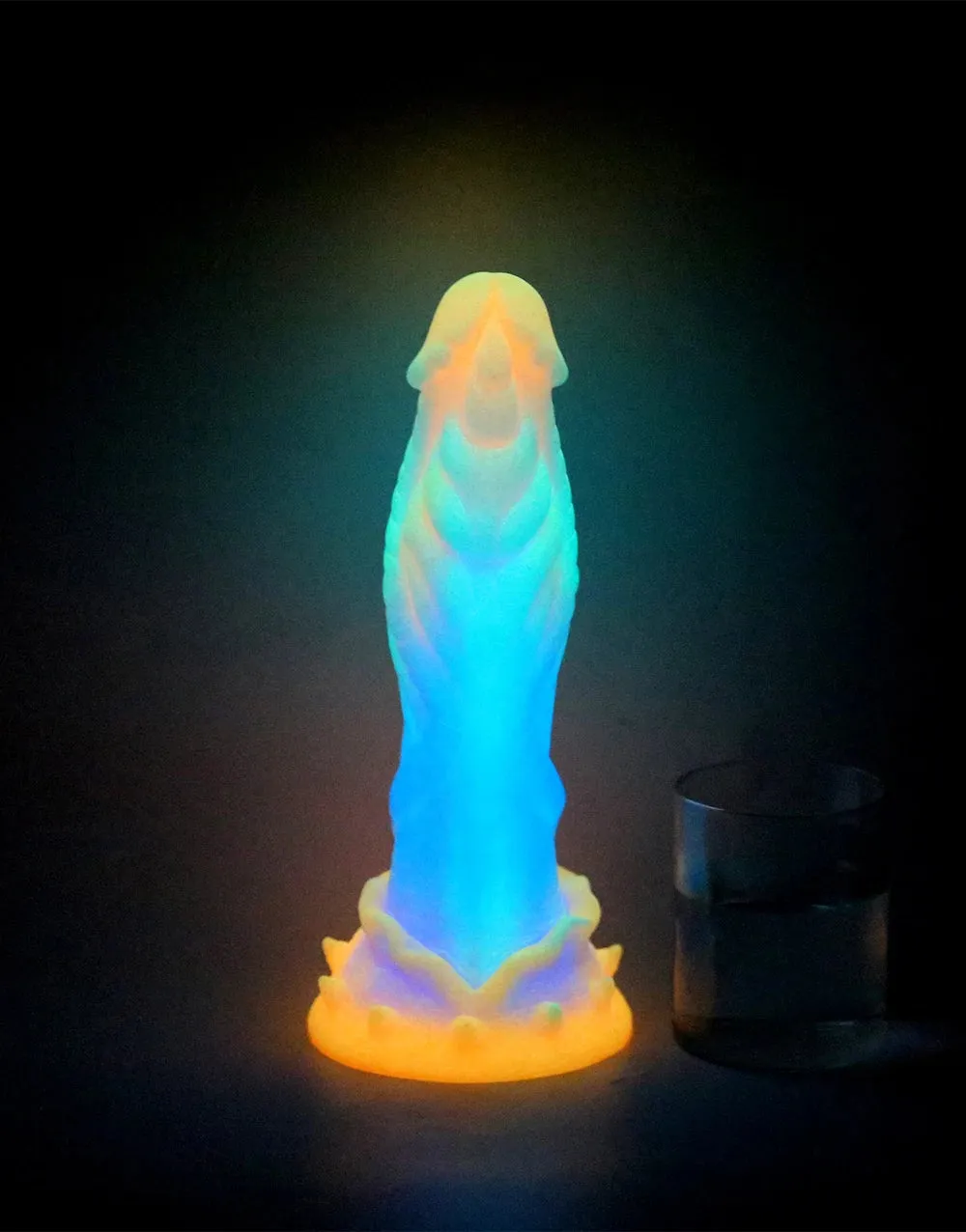 Luminous Dragon Dildo Butt Plug - Huge Monster Dildos Colourful Glowing Anal Sex Toy