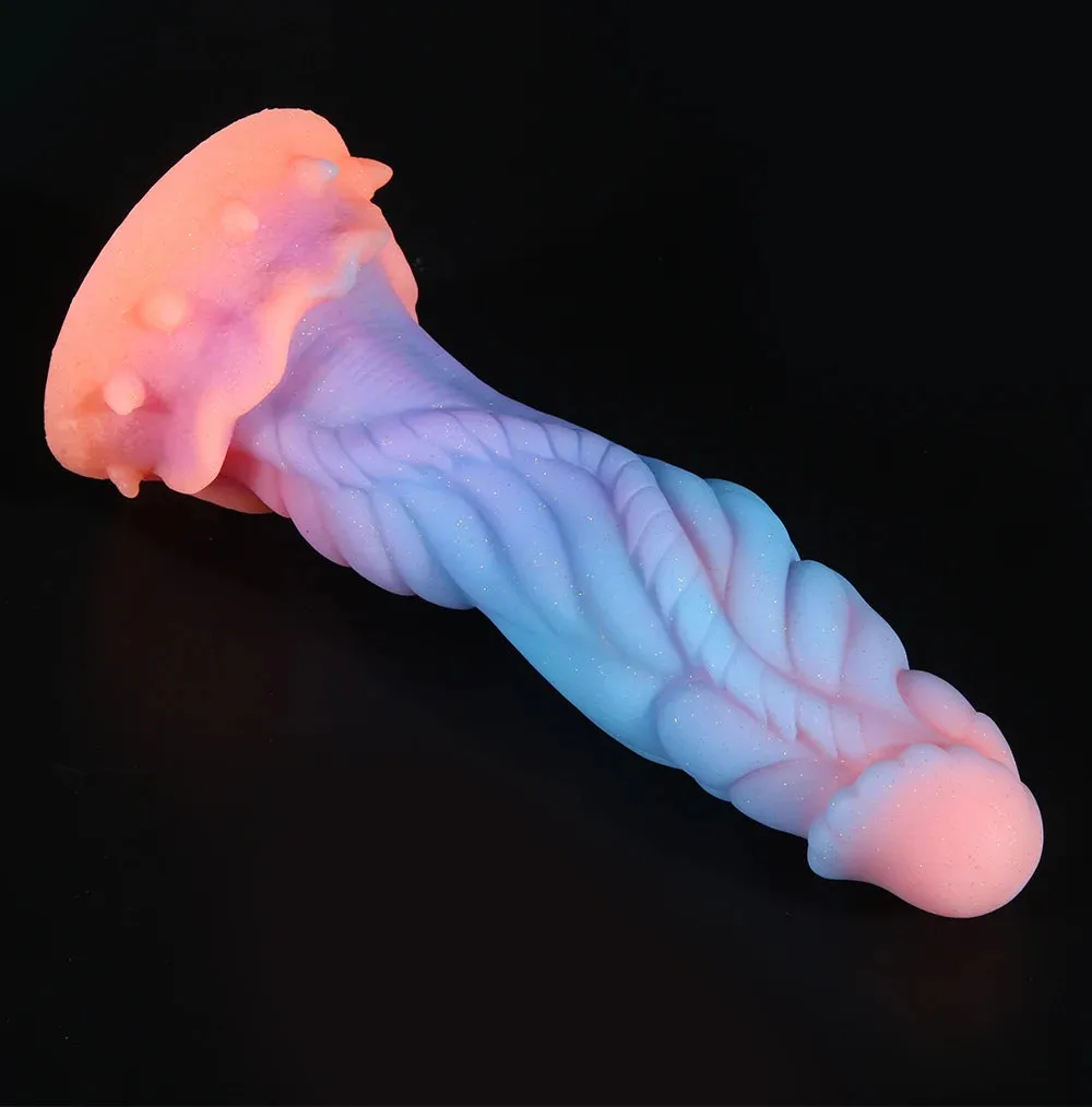 Luminous Dragon Dildo Butt Plug - Huge Monster Dildos Colourful Glowing Anal Sex Toy